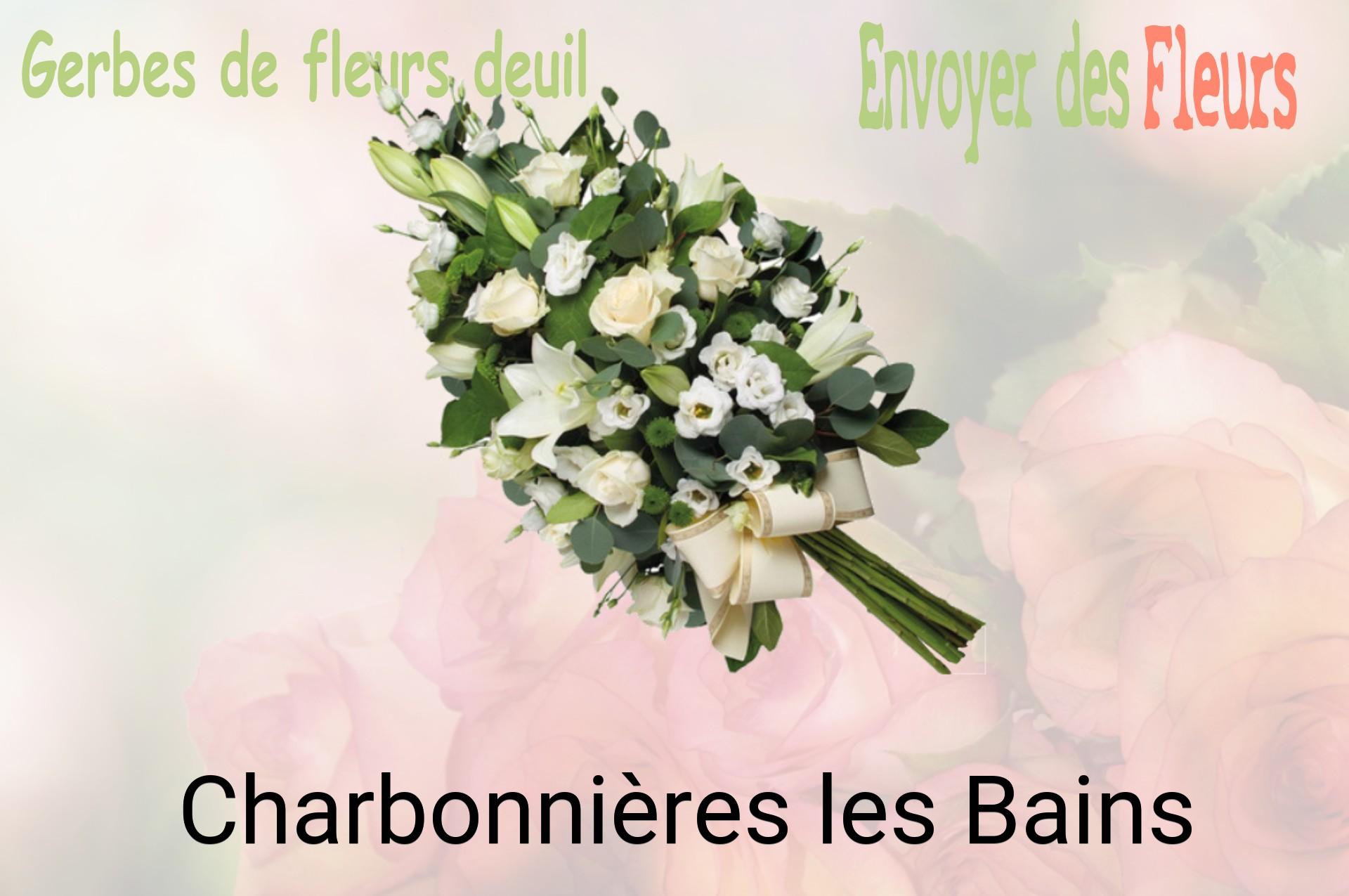 Gerbe de fleurs de deuil livrée à Charbonnières-les-Bains